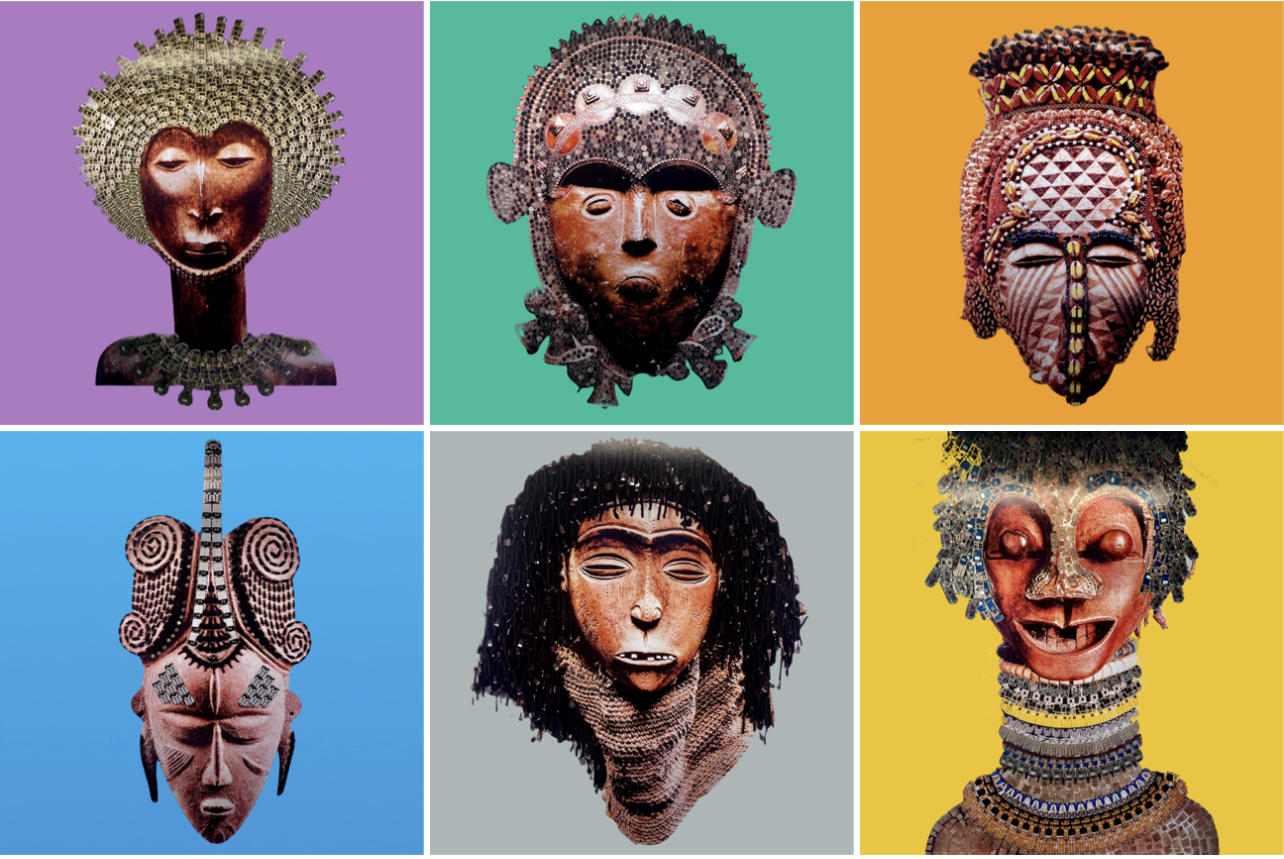 Six West African Ritual Masks